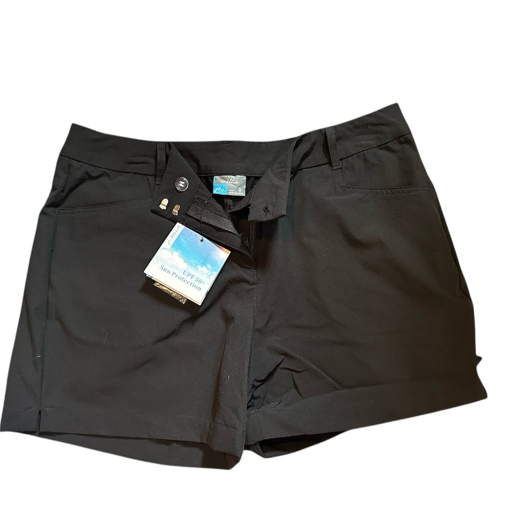 Black Bermuda Shorts with Belt Loops